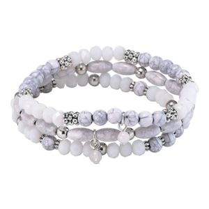 Pearly White Stretch Bracelets